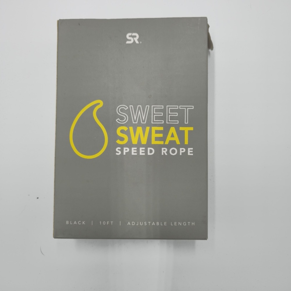 SR Sweet Sweat Speed Rope, 10ft Adjustable Length, Black